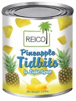 Reico Canned Pineapple Tidbits in Light Syrup - 3.03kg